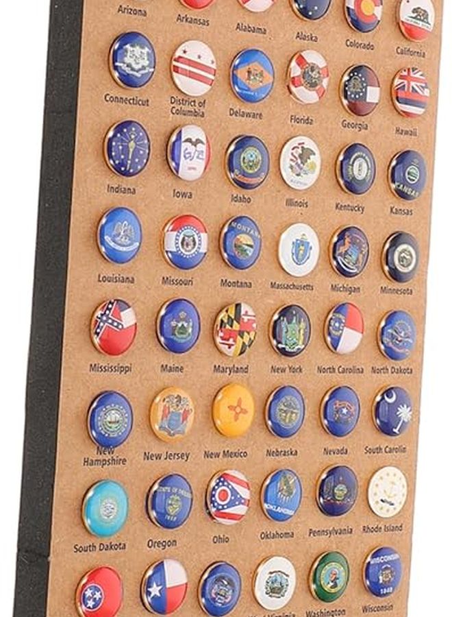 مجموعة لوحة الفلين لخريطة العالم من فيمون مع ٤٨ دبوس علم لتزيين المكتب والسفر - Image 1